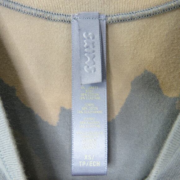 SKIMS Fits Everybody Short Sleeve T-Shirt Gray Crewneck Tee Size XS Bleach Dye - Picture 3 of 5